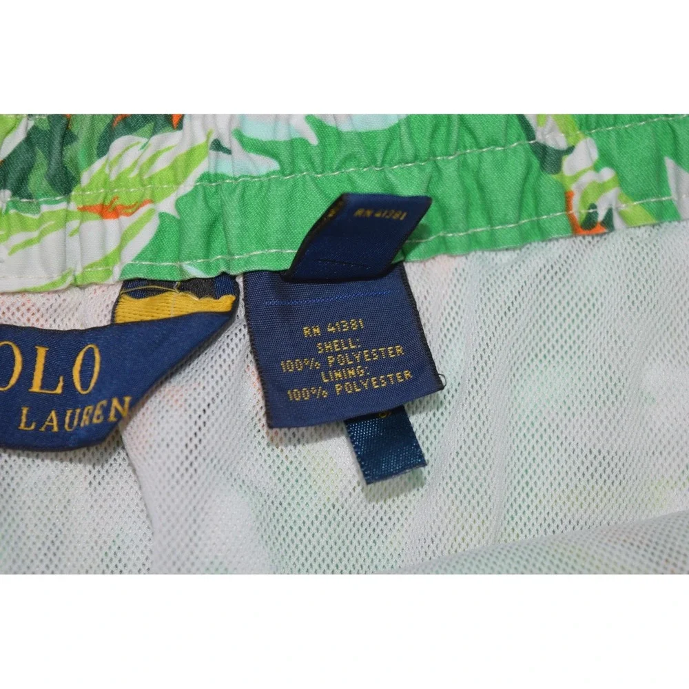 Polo Ralph Lauren Shorts Mens Large Swim Trunks Floral Hawaiian Beach Mesh Lined